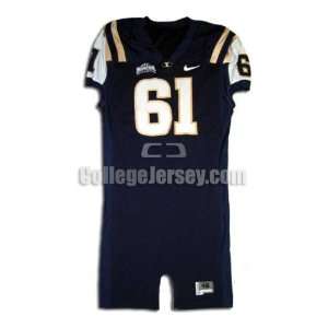  Navy No. 61 Game Used BYU Nike Football Jersey