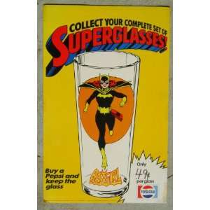  Batgirl vintage 1976 Pepsi Superglasses Promo Poster 