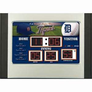 Detroit Tigers MLB Scoreboard Desk & Alarm Clock:  Sports 