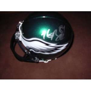  Hank Baskett Autographed Mini Helmet   COA Sports 