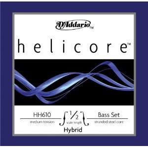  DAddario Helicore Hybrid Bass String Set, 1/2 Scale 