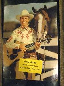 Beautiful Gene Autry Columbia Records Store Sign  