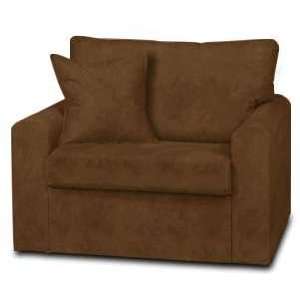    Fairview Cocoa faux suede Laney Chair & Half