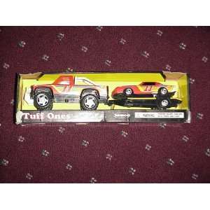  Toy truck with trailer and car 