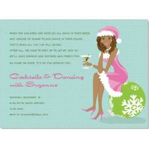  Santa Girl Tropical   African American Invitations: Health 