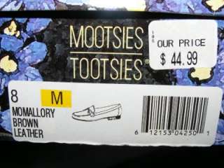 New MOOTSIES TOOTSIES Brown w/silver Leather loafers 8  