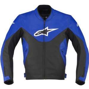 Alpinestars Indy Mens Leather Street Motorcycle Jacket   Blue / Size 