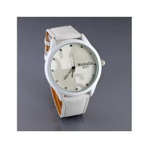  Women Ladies Stainless Steel Dial Leather Band Fashion 