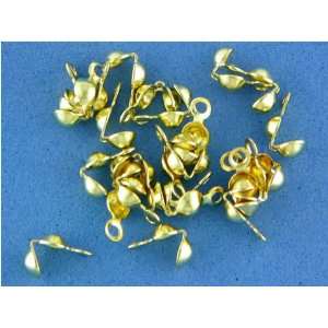   25 FINE TOP QUALITY GOLD PLATED BEAD TIPS WITH RING!: Home & Kitchen