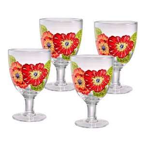  Laurie Gates Kate 4 pc. Ice Beverage Glass Set: Kitchen 
