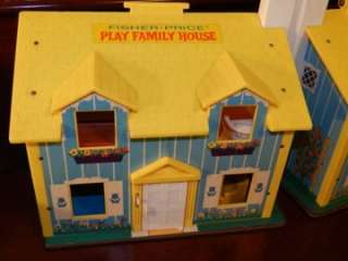   FAMILY HOUSE Vintage Toy Little People Car Boat Dog Furniture  