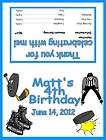 Ice Hockey Sport Boys Birthday Party Favor Bags with Toppers