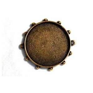  Large Round Hobnail Bezel, Bronze Plated: Arts, Crafts 