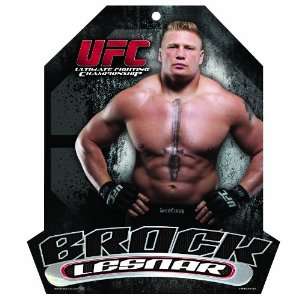 UFC Brock Lesnar 11 by 13 Wood Mascot/Player Sign  Sports 