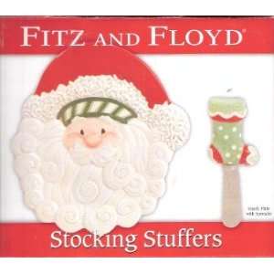  Fitz and Floyd Stocking Stuffers Snack Plate w/Spreader 