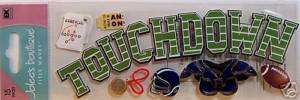 Jolees Boutique *TOUCHDOWN* 3D stickers FOOTBALL  