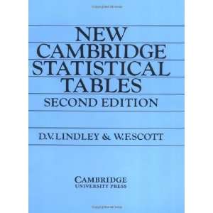   New Cambridge Statistical Tables [Paperback] Dennis V. Lindley Books