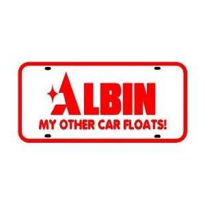  ALBIN MARINE LICENSE PLATE boat car sign: Home & Kitchen