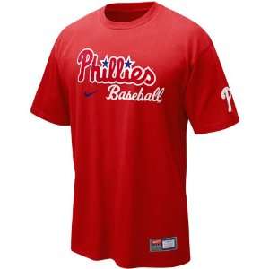  Nike Philadelphia Phillies Red 2011 MLB Practice T shirt 