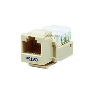  Brand New Cat5E RJ 45 Tooless Keystone Jack in Beige 