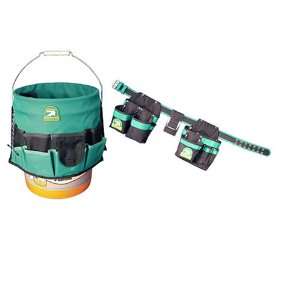  Bucket Tote w/ 47 Pockets + Tool Belt w/ One Size Fits All 