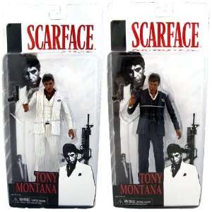 Scarface Tony Montana 7 Inch Action Figure Set Of 2   2 