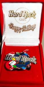 Hard Rock Cafe 2001 CHRISTMAS Holiday Light Up PIN Boxed Set On Line 