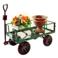 Oakland Living Flower Garden Patio Wagon 90014 Metal Cart  