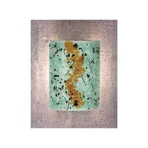   Fused Glass 1 Light Wall Sconce, Nickel Finish with Fused Art Glass