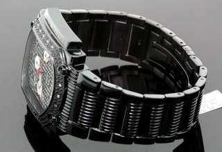 Aqua Master Mens Black Tone Chronograph Diamond Watch 0.16ct w3231 