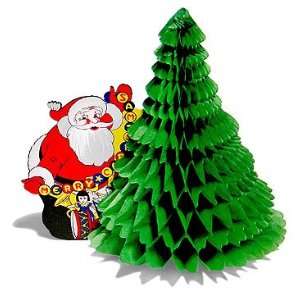  Santa Christmas Tree Holiday Centerpiece Honeycomb