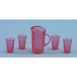  Cranberry Pitcher W/4 Tmblr Kit Toys & Games