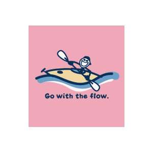  Life Is Good Go With the Flow on Petal Womens Tee 