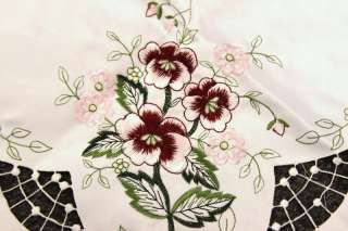 Elegant Gorgerous Embroidered 45 Square tablecloth  