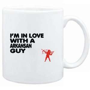  Mug White  I AM IN LOVE WITH A Arkansan GUY  Usa States 