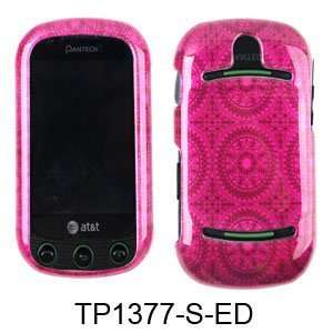   II P6010 TRANS HOT PINK CIRCULAR PATTERNS: Cell Phones & Accessories