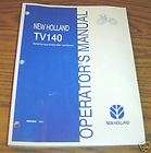 New Holland TV140 Tractor Operators Manual nh book