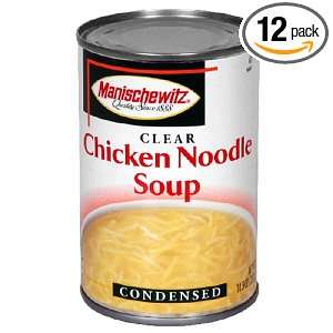 MANISCHEWITZ Chicken Noodle Soup, 10.5 Ounce Cans (Pack of 12)  