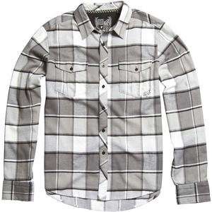   Fox Racing Oz Long Sleeve Flannel Shirt   X Large/Graphite: Automotive