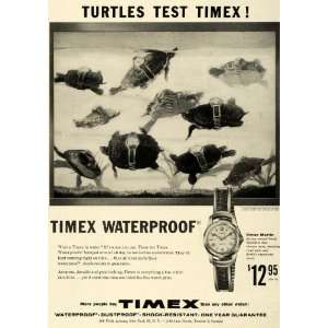  1956 Ad Vintage Timex Waterproof Wrist Watch Marlin Model 
