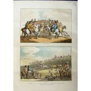    1886 Colour Print Horse Racing Humours Betting Post