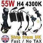 55W BI XENON DUAL BEAMS H4 hi and low 4300K HID CONVERSION KIT UK Post