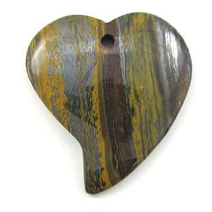  48mm tiger iron heart pendant bead: Home & Kitchen