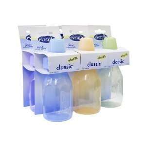   1113311 6 Count 4 Oz Assorted Colors Classic Plastic Bottles: Baby