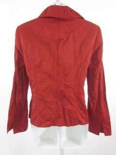 BASLER Red Ruched Collar Button Up Jacket Blazer Sz 34  