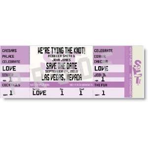  Tying The Knot Save The Date Ticket Invitations Health 