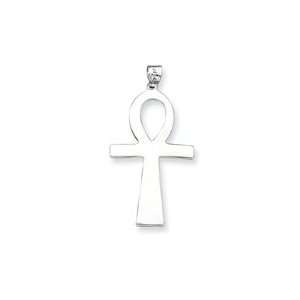   Ankh Pendant,w/18 Silver Box Chain Necklace Sterling Silver,: Jewelry