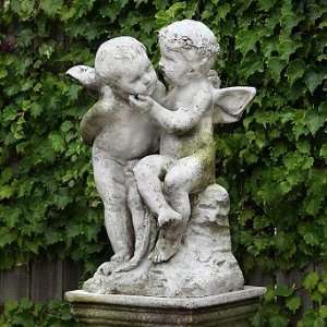   Two Cherubs Playing Garden Statue Yard Art: Patio, Lawn & Garden