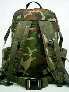 SWAT Tactical Molle Assault Backpack Bag Camo Woodland  