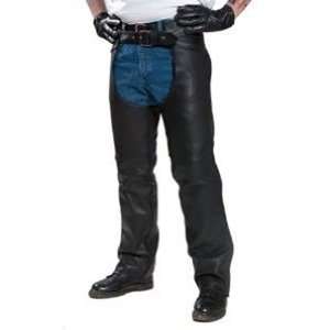   Premium Unisex Chaps 4X Large Black with Brass Hardware Automotive